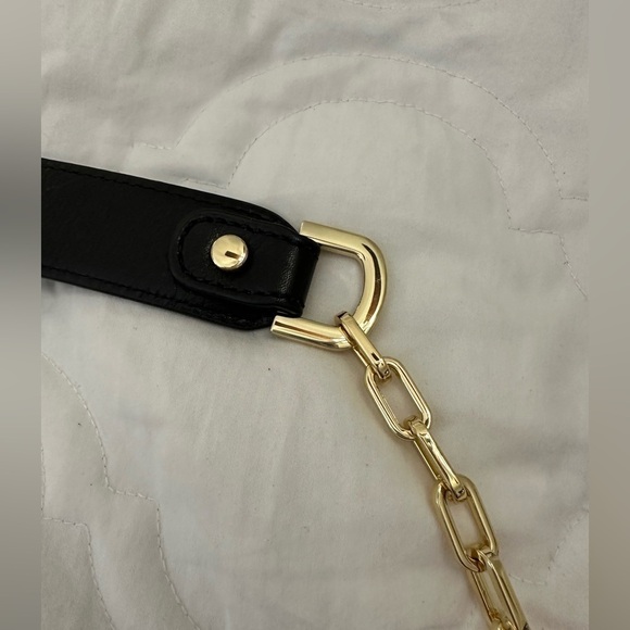 Tory Burch Emerson Foldover Bag removable strap black buttery leather - Picture 4 of 9